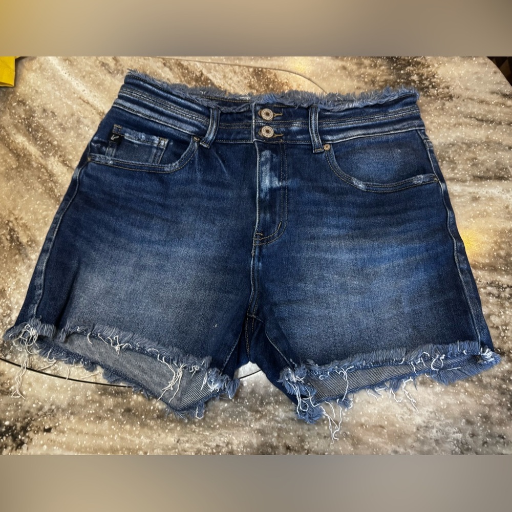 KanCan Blue Jean Shorts Distressed Cut-Off Hem